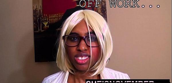  New Black Secretary Get Butt Spanked For Mistakes, Innocent Ebony Geek Msnovember Booty Painfully Whooped By Her Weird Boss Who Dominates His Employes With A Wooden Ruler Paddle Reality Porn On Sheisnovember
